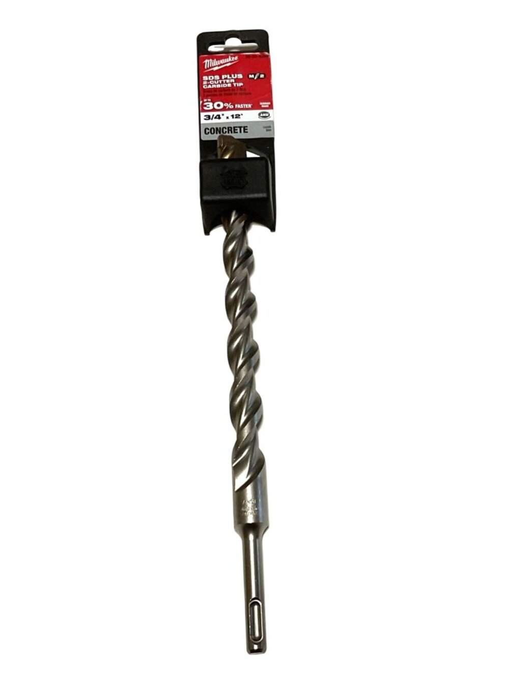Milwaukee SDS Plus 2-Cutter Carbide Tip Concrete Drill Bit 3/4" x 12" German Mad